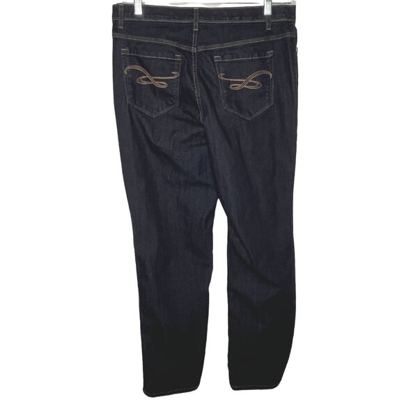 Style & Co Dark Wash Straight Leg Jeans Size 14 L Stretch Denim - Picture 2 of 11